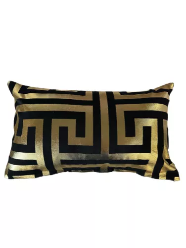By Kohler  Pillow Greek Black/Gold 30x50cm (202431)