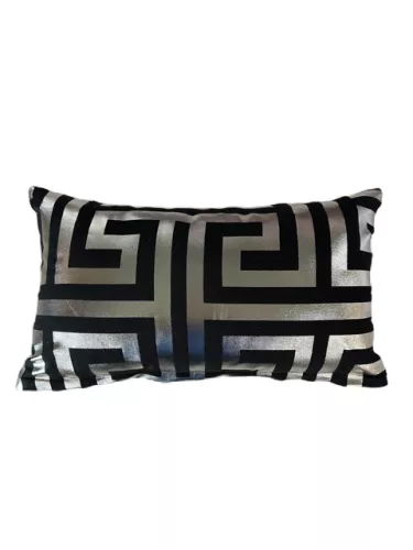 By Kohler  Pillow Greek Black/Silver 30x50cm (202433)