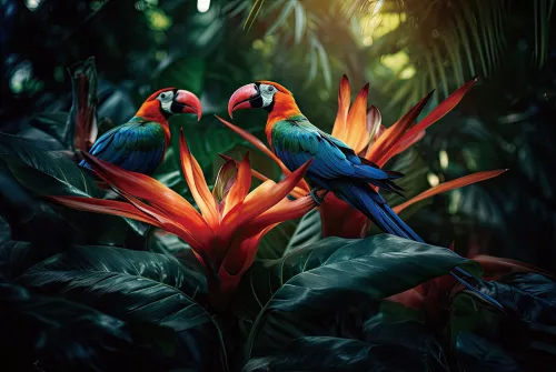 By Kohler  Parrots 120x80cm (202459)