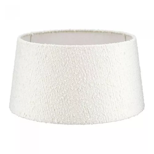 By Kohler  Lampshade Halfhoog (Drum) 25x19x14cm - Aspen bouclé blanc on white (201747)